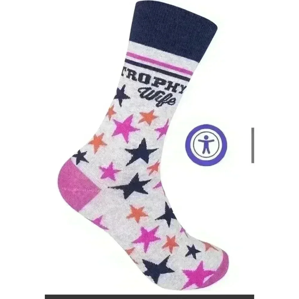 New Funatic - Trophy Wife Socks Funny Spouse Anniversary Marriage Her